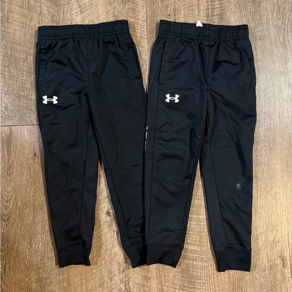 Under Armour Black Kids' Performance Joggers with White Logo